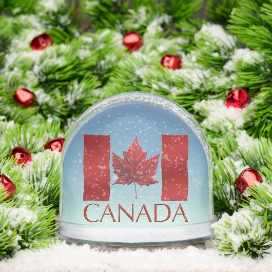 Canada Flag Snow Globe Custom Canada Snowglobe Sneeuwbol (Kerstmis)