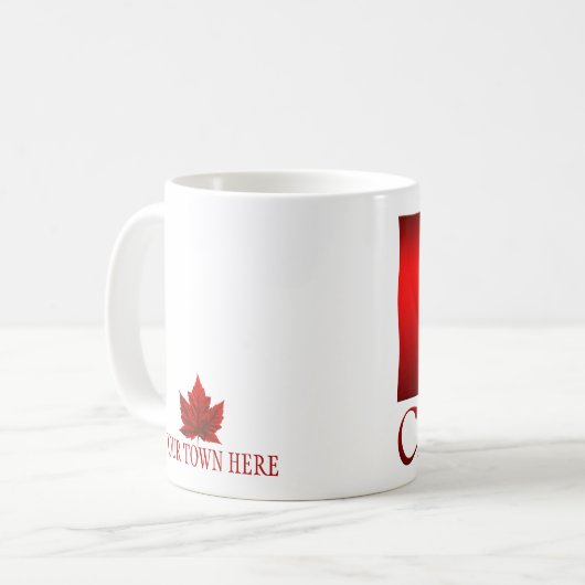 Canada Flag Souvenir Coffee Cup Canada Mok (Voorkant links)