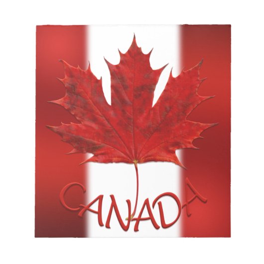 Canada Flag Souvenir Notepad Canada - cadeaus Notitieblok (Voorkant)
