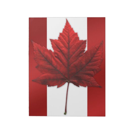 Canada Flag Souvenir Notepad Canada - cadeaus Notitieblok (Linkerzijde)
