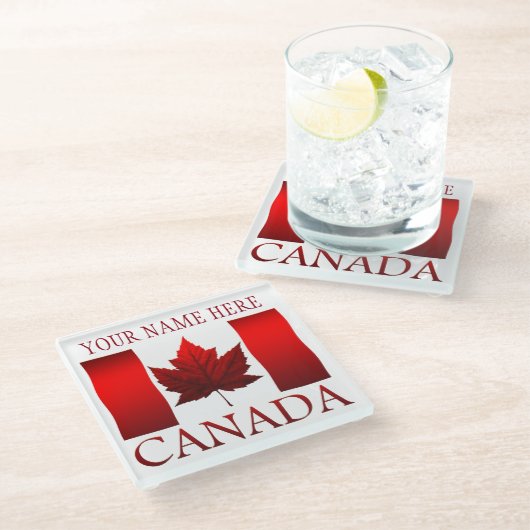 Canada Flag Souvenir Onderzetter Custom Canada Ond (Schuin)
