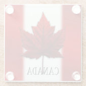 Canada Flag Souvenir Onderzetter Custom Canada Ond Glazen Onderzetter (Achterkant)