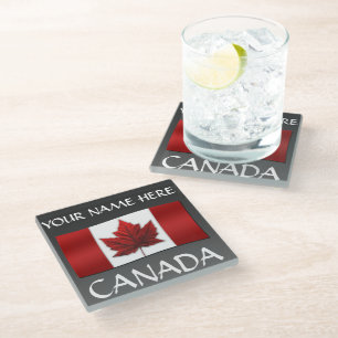 Canada Flag Souvenir Onderzetter Custom Canada Ond Glazen Onderzetter