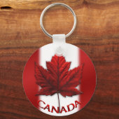 Canada Flag Souvenir Sleutelhanger en Canada Maple (Voorkant)