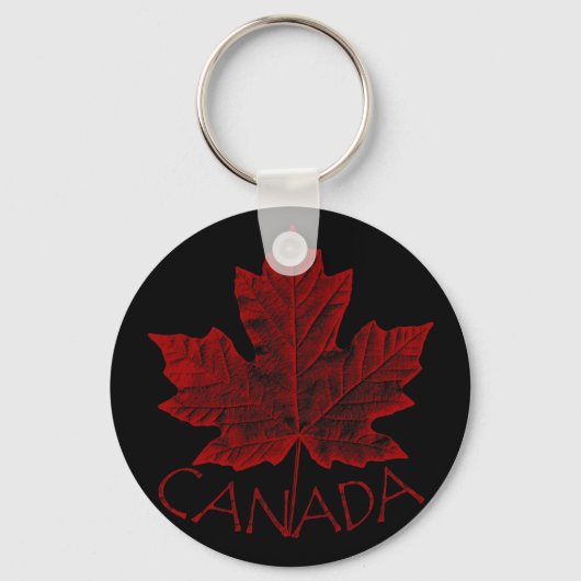 Canada Flag Souvenir Sleutelhanger en Canada Maple (Voorkant)