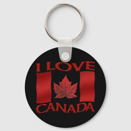 Canada Flag Souvenir Sleutelhanger en Canada Maple (Voorkant)