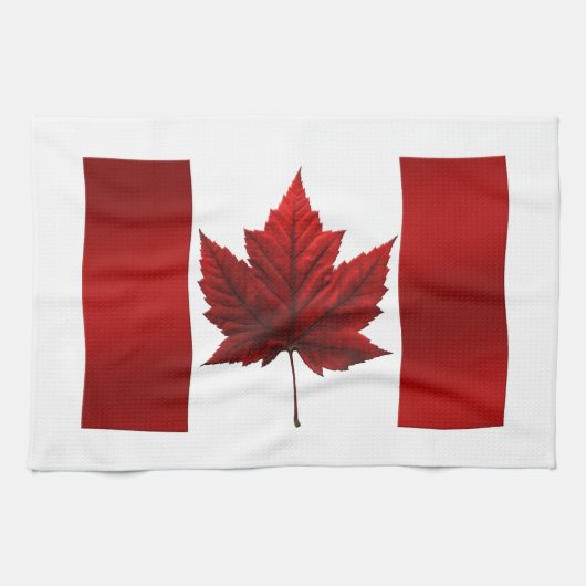 Canada Flag Souvenir Towel Canada Tea Towel Decor Theedoek (Horizontaal)