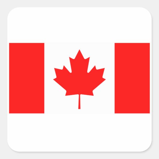 Canada Flag Sticker, Vinyl Reizen Stickers, Canada Vierkante Sticker (Voorkant)