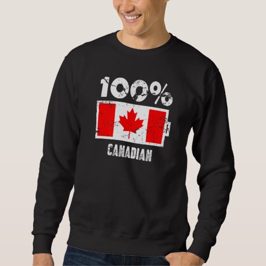Canada Flag Support 100 Canadese batterijvoeding P Trui (Voorkant)