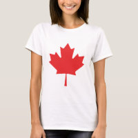 Canada Flag T-shirt – Flat Sticker Design