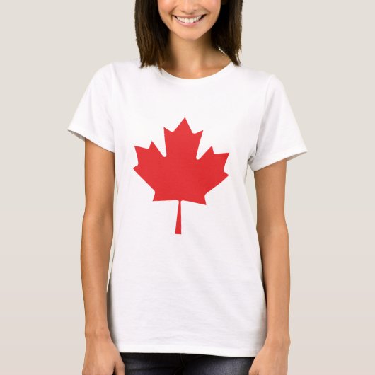 Canada Flag T-shirt – Flat Sticker Design (Voorkant)