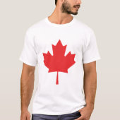 Canada Flag T-shirt – Flat Sticker Design (Voorkant)