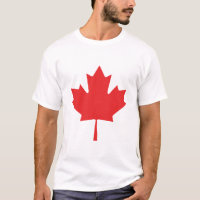 Canada Flag T-shirt – Flat Sticker Design