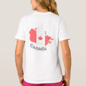 Canada Flag T-shirt – Flat Sticker Design (Achterkant)