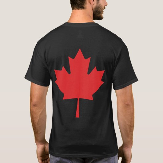 Canada Flag T-shirt – Flat Sticker Design (Achterkant)