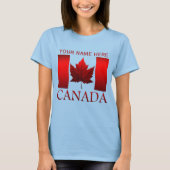 Canada Flag T-Shirt Gepersonaliseerd Vrouwen Shirt (Voorkant)