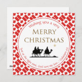 CANADA FLAG Three Wise Mannen CANADIAN Kerstmis Feestdagenkaart (Voorkant / Achterkant)