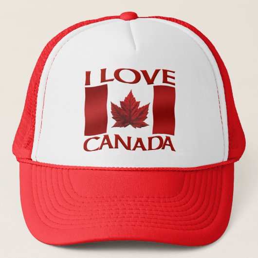 Canada Flag Trucker Hat Canada Souvenir Pet (Voorkant)