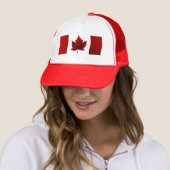Canada Flag Trucker Hat Canada Souvenir Pet (In situ)