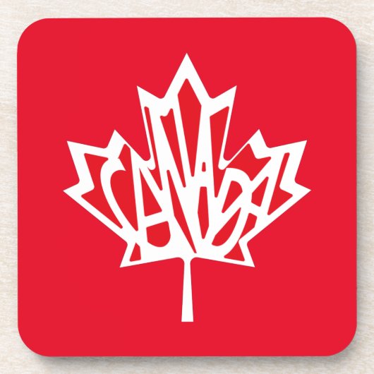 CANADA FLAG VERSION GRATIS DOOR Masanser Bier Onderzetter (Voorkant)