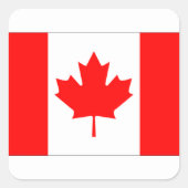 CANADA FLAG VIERKANTE STICKER (Voorkant)
