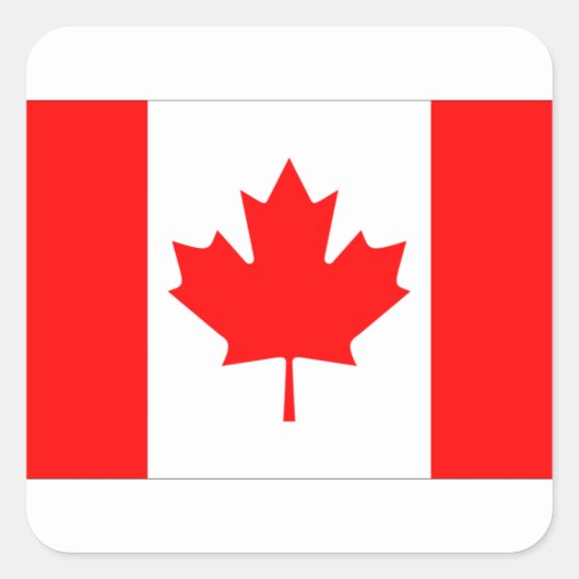 CANADA FLAG VIERKANTE STICKER (Voorkant)