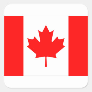 CANADA FLAG VIERKANTE STICKER