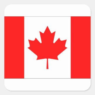 CANADA FLAG VIERKANTE STICKER