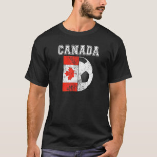 Canada Flag Voetbal Football T-shirt