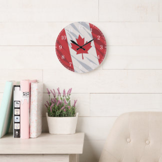 Canada Flag Wall Clock — Waving Flag Design Grote Klok