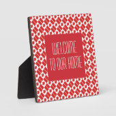 CANADA FLAG Welkom bij ons thuis Gepersonaliseerd Fotoplaat (Voorkant)