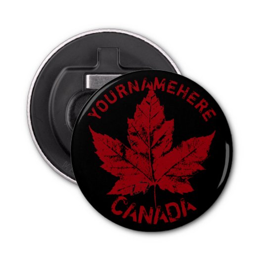 Canada Fles Open Custom Cool Canada Gifts Button Flesopener (Voorkant)