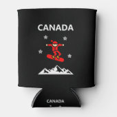 Canada Flying Red Snowboarder Kleur Blikjeskoeler (Voorkant)