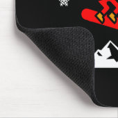 Canada Flying Red Snowboarder Kleur Muismat (Hoek)