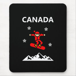 Canada Flying Red Snowboarder Kleur Muismat