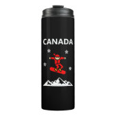 Canada Flying Red Snowboarder Kleur Thermosbeker (Voorkant)