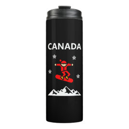 Canada Flying Red Snowboarder Kleur Thermosbeker