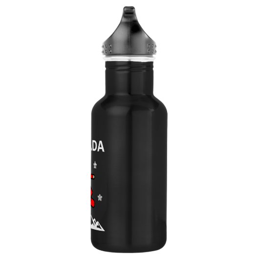 Canada Flying Red Snowboarder Kleur Waterfles (Rechts)