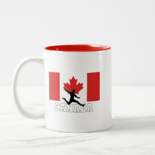 Canada Football Voetbal Nationaal Team Tweekleurige Koffiemok