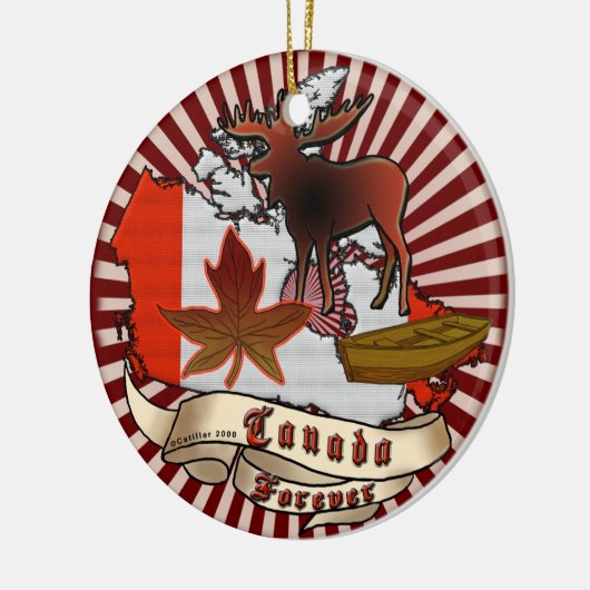 Canada Forever Keramisch Ornament (Links)