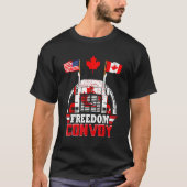 Canada Freedom Convoy 2022 Canadian Truckers Suppo T-shirt (Voorkant)