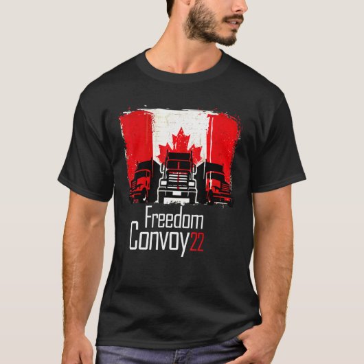 Canada Freedom Convoy 2022 Flagge Der Kanadischen T-shirt (Voorkant)