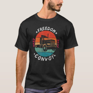 Canada Freedom Convoy Flag US Canadian Truckers Su T-shirt
