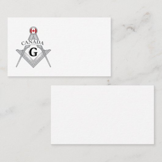 Canada freemasonry sign visitekaartje (Voorkant / Achterkant)
