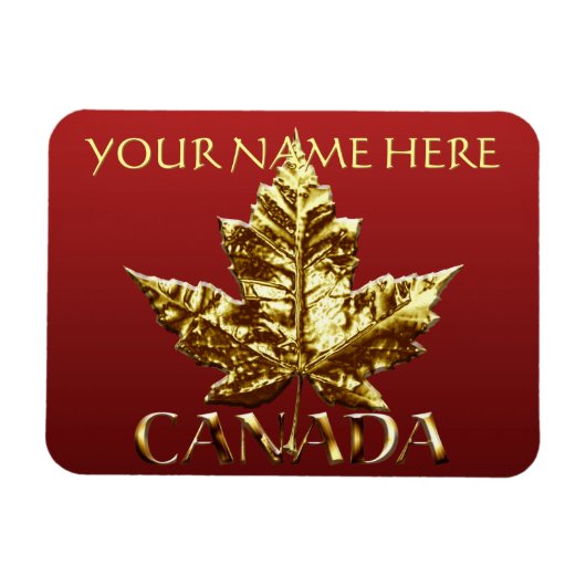 Canada Fridge Magnet Gold Canada Souvenir Magnets Magneet (Horizontaal)