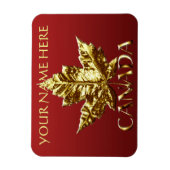 Canada Fridge Magnet Gold Canada Souvenir Magnets Magneet (Verticaal)