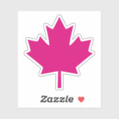 Canada Fuchsia Schets Stijlvolle Esdoornblad Sticker (Vel)