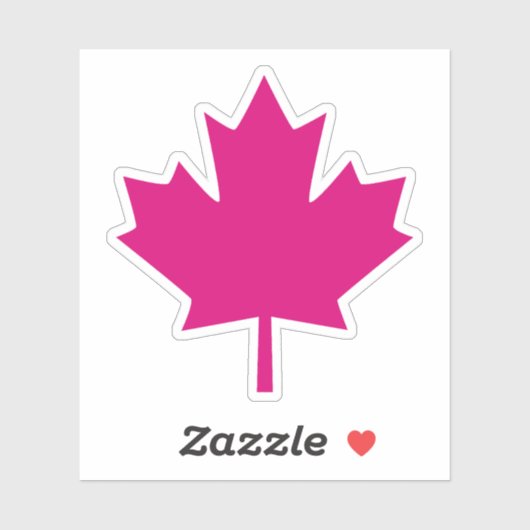 Canada Fuchsia Schets Stijlvolle Esdoornblad Sticker (Vel)