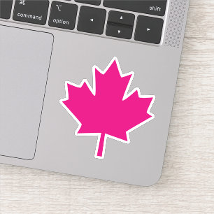 Canada Fuchsia Schets Stijlvolle Esdoornblad Sticker