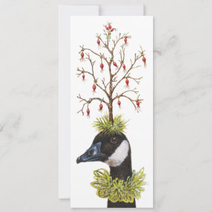 Canada Gans en Huismus Kerstkaart Kaart